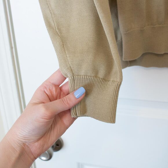 Quiet Luxury VTG Fonte Sweater Silk Blend Mockneck Minimalist L Soft Autumn - Picture 5 of 7